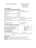 Đề kiểm tra 1 tiết HK2 môn Lịch sử 9 năm 2017-2018 có đáp án - Trường THCS Khương Đình