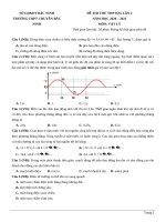 4  đề thi thử TN THPT 2021   môn vật lý   THPT chuyên bắc ninh   lần 2   file word có lời giải 