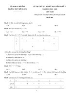 27  đề thi thử TN THPT 2021   môn toán   THPT hồng lĩnh   hà tĩnh   lần 1   file word có lời giải 
