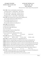 3  đề thi thử tốt nghiệp THPT môn sinh năm 2021   trường THPT nguyễn viết xuân   vĩnh phúc   lần 1 (có lời giải chi tiết) 
