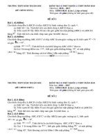 Đề kiểm tra 45 phút lần 1 môn Hình học lớp 12 năm 2016-2017 - THPT Hàm Thuận Bắc