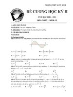 Đề cương ôn tập học kì 2 môn Toán lớp 12 năm 2020 - 2021 THPT Xuân Đỉnh | Toán học, Lớp 12 - Ôn Luyện