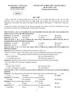 31  đề thi thử TN THPT 2021   môn tiếng anh   sở GD đt thái nguyên   lần 1   file word có lời giải 