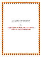 Sáng kiến kinh nghiệm: Một số biện pháp giáo dục vệ sinh cá nhân cho trẻ mẫu giáo nhỏ