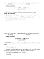 Đề thi chọn HSG Quốc gia môn tiếng Anh năm 2018 - Sở GD&ĐT Sóc Trăng (Vòng 2)