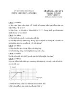 Đề thi học kì 2 môn Vật lí lớp 6 năm 2019-2020 có đáp án - Phòng GD&ĐT Quận 2