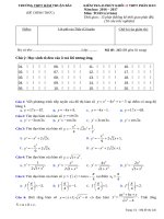 Đề kiểm tra 45 phút lần 5 môn Toán lớp 11 năm 2016-2017 - THPT Hàm Thuận Bắc - Mã đề 245