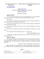 Đề thi chọn HSG Quốc gia môn Ngữ Văn năm 2018 - Sở GD&ĐT Sóc Trăng (Vòng 1)