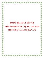 Bộ đề thi KSCL ôn thi tốt nghiệp THPT Quốc gia 2020 môn Ngữ văn (Có đáp án)