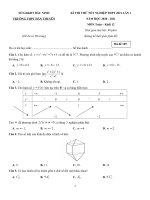 15  đề thi thử TN THPT 2021   môn toán   THPT hàn thuyên   bắc ninh   lần 1   file word có lời giải 