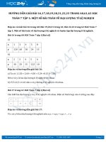 Giải bài tập Một số bài toán về đại lượng tỉ lệ nghịch SGK Đại số 7 tập 1