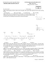 Đề thi khảo sát giữa HK 2 môn Vật lí lớp 11 - THPT Nguyễn Văn Cừ - Mã đề 007