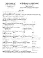 14  đề thi thử TN THPT 2021   môn sinh   THPT chuyên đh vinh   nghệ an   lần 1   file word có lời giải chi tiết 