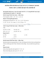 Giải bài tập Luyện tập quy tắc chuyển vế SGK Đại số 6 tập 1