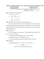Đề thi giữa học kì 2 môn Toán lớp 8 năm 2019-2020 có đáp án - Phòng GD&ĐT quận Hà Đông