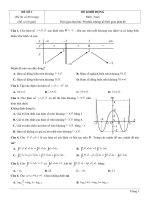 Đề thi thử TN THPT 2021   môn toán   bộ đề theo mức độ   GV ĐHSP   đề 1   file word có lời giải 