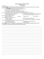 Đề kiểm tra 1 tiết học kỳ II môn địa lý 11 - Đề chính thức