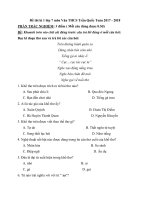 Đề thi học kì 1 môn Ngữ Văn lớp 7 năm 2017-2018 có đáp án - Trường THCS Trần Quốc Toản