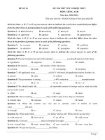 24  đề thi thử TN THPT 2021   môn tiếng anh   nhóm GV MGB   đề 24   file word có lời giải chi tiết 