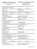 Đề thi KSCL học kì 2 môn GDCD lớp 12 năm 2020 - 2021 THPT Nguyễn Viết Xuân có đáp án | Lớp 12, Giáo dục công dân - Ôn Luyện