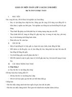 Giáo án môn Toán lớp 1 sách Cánh Diều - Bài 70: Em vui học Toán