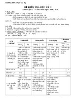 Đề thi học kì 2 môn Vật lí lớp 6 năm 2019-2020 có đáp án - Trường THCS Ngô Gia Tự