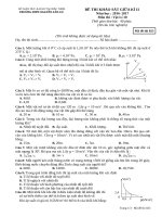 Đề thi khảo sát giữa HK 2 môn Vật lí lớp 10 năm 2016-2017 - THPT Nguyễn Văn Cừ - Mã đề 023