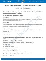 Giải bài tập Đại lượng tỷ lệ nghịch SGK Đại số 7 tập 1