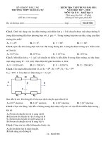 Đề kiểm tra tập trung bài số 1 môn Vật lí lớp 11 năm 2017-2018 - THPT Ngô Gia Tự - Mã đề 006