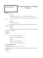 Giáo án Công nghệ 7 bài 20: Thu hoạch bảo quản và chế biến nông sản