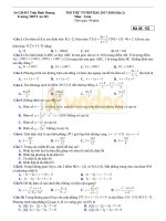 Đề thi thử TNTHPT QG năm 2018 môn Toán - Sở GD&ĐT tỉnh Bình Dương - Mã đề 152