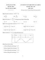 42  đề thi thử TN THPT 2021   môn toán   THPT nguyễn trung thiên   hà tĩnh   lần 1   file word có lời giải 