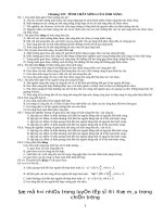 Đề luyện thi đại học môn Vật lý_ tính chất sóng của ánh sáng_trắc nghiệm có đáp án