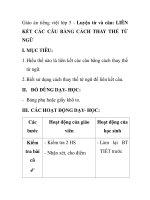 Giáo án tiếng việt lớp 5 - Luyện từ và câu: LIÊN KẾT CÁC CÂU BẰNG CÁCH THAY THẾ TỪ NGỮ