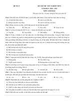 17  đề thi thử TN THPT 2021   môn sinh   penbook   đề số 17   file word có lời giải 