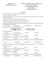 15  đề thi thử TN THPT 2021   môn sinh   sở GD đt nghệ an   lần 1   file word có lời giải chi tiết 