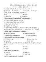 Đề cương ôn tập HK2 môn Lịch sử 7 năm 2017-2018 - Trường THCS&THPT Võ Nguyên Giáp