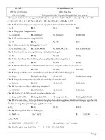 Đề thi thử TN THPT 2021   môn hóa   bộ đề theo mức độ   GV ĐHSP   đề 1   file word có lời giải 