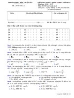 Đề kiểm tra 45 phút lần 6 môn Toán lớp 11 năm 2016-2017 - THPT Hàm Thuận Bắc - Mã đề 153