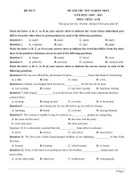 17  đề thi thử TN THPT 2021   môn tiếng anh   penbook   đề số 17   file word có lời giải 