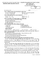 Đề kiểm tra KSCL giữa HK 2 môn Sinh học lớp 11 - THPT Nguyễn Văn Cừ - Mã đề 02