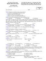 Đề thi HK2 môn Hóa học lớp 11 năm 2017-2018 - THPT Quế Võ 1 - Mã đề 354