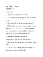 Đại số lớp 9 - Tiết 58: LUYỆN TẬP