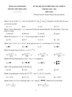 34  đề thi thử TN THPT 2021   môn toán   THPT đông sơn 1   thanh hóa   lần 1   file word có lời giải doc 