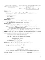 Đề thi HSG cấp huyện đợt 1 môn Toán lớp 9 năm 2015-2016 - Phòng GD&ĐT Lương Tài - Đề số 9