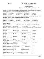 7  đề thi thử TN THPT 2021   môn tiếng anh   nhóm GV MGB   đề 7   file word có lời giải chi tiết 