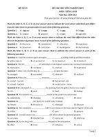 19  đề thi thử TN THPT 2021   môn tiếng anh   nhóm GV MGB   đề 19   file word có lời giải chi tiết 