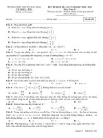 Đề thi định kì lần 2 môn Toán lớp 11 năm 2018-2019 - THPT Chuyên Bắc Ninh - Mã đề 108