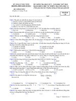 Đề thi HK2 môn Hóa học lớp 11 năm 2017-2018 - THPT Quế Võ 1 - Mã đề 110