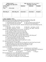 Đề thi học kỳ 2 môn Ngữ Văn lớp 6 năm 2018 có đáp án - Đề số 1